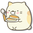 San-X Neko Eating Hanami Dango and Pancakes cursor