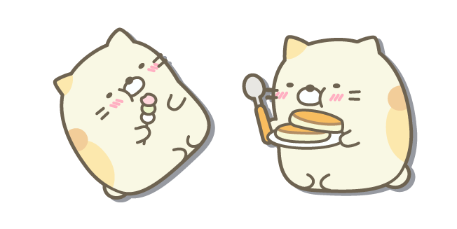 San-X Neko Eating Hanami Dango and Pancakes