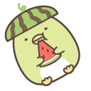 San-X Penguin and Shirokuma in Watermelon Outfits pointer