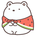 San-X Penguin and Shirokuma in Watermelon Outfits cursor