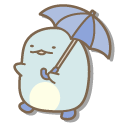 San-X Penguin and Tokage Hiding from the Rain cursor