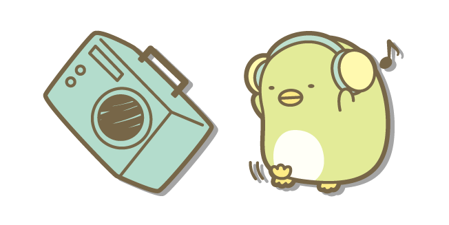 San-X Penguin with Headphones and Boombox