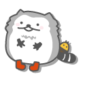 San-X Raccoon Bear with Acorn and Mushroom pointer