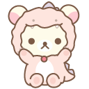 San-X Rilakkuma and Korilakkuma in Dino Costumes cursor