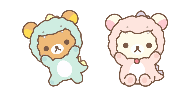 San-X Rilakkuma and Korilakkuma in Dino Costumes