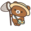 San-X Rilakkuma Chairoikoguma Playing in a Garden cursor