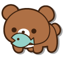 San-X Rilakkuma Chairoikoguma with Fish cursor
