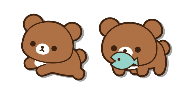 San-X Rilakkuma Chairoikoguma with Fish