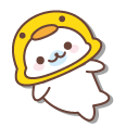 San-X Shirogoma with a Ducky Hat and a Rubber Duck pointer