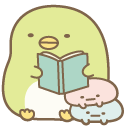 San-X Sumikko Gurashi Penguin with a Book cursor