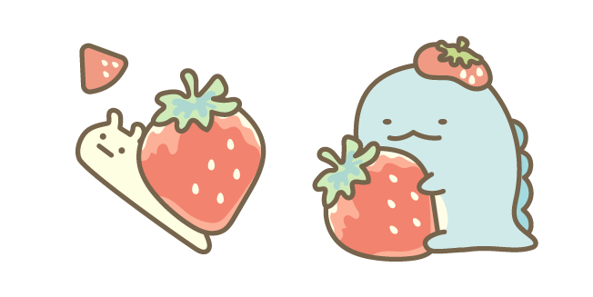 San-X Sumikko Gurashi Strawberry Nisetsumuri and Tokage