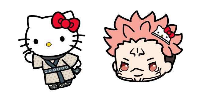 Sanrio × Jujutsu Kaisen Hello Kitty and Sukuna