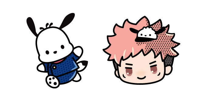 Sanrio × Jujutsu Kaisen Pochacco and Yuji Itadori