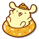 Sanrio Keroppi and Pompompurin on Snow Tubes cursor