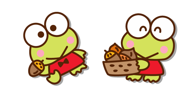 Sanrio Keroppi with a Basket of Acorns