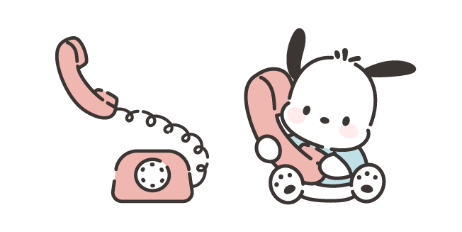 Sanrio Pochacco and a Telephone