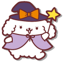 Sanrio Pompompurin and Macaroon in Halloween Costumes cursor