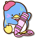 Sanrio Tuxedo Sam with a Pink Crayon cursor