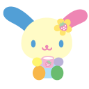 Sanrio Usahana with Pink Bows and Strawberry Accessories cursor