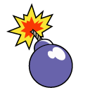 Sega Bomberman White Bomberman and a Bomb pointer
