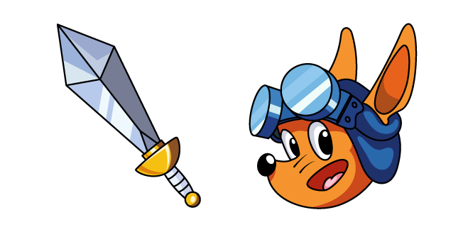 Sega Rocket Knight Sparkster and a Sword
