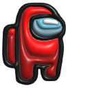 Simple 3D Among Us Red Character cursor