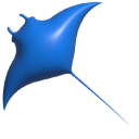 Simple 3D Batomorphi Ray Blue pointer