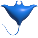 Simple 3D Batomorphi Ray Blue cursor