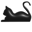 Simple 3D Black Cat cursor