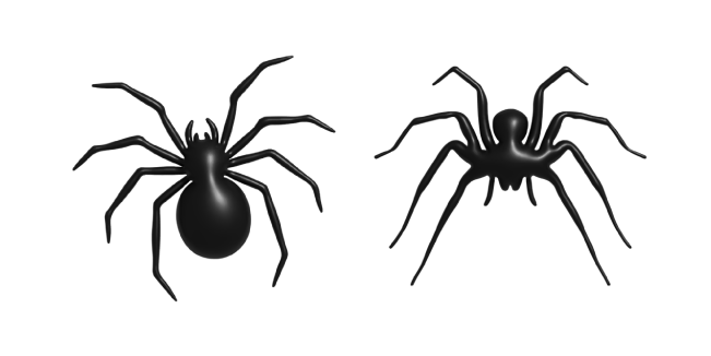 Simple 3D Black Spider