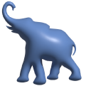 Simple 3D Blue Elephant pointer
