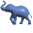 Simple 3D Blue Elephant cursor