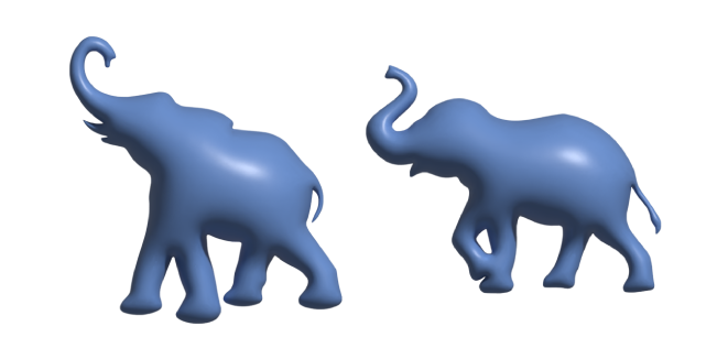 Simple 3D Blue Elephant