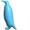 Simple 3D Blue Penguin pointer