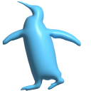 Simple 3D Blue Penguin cursor