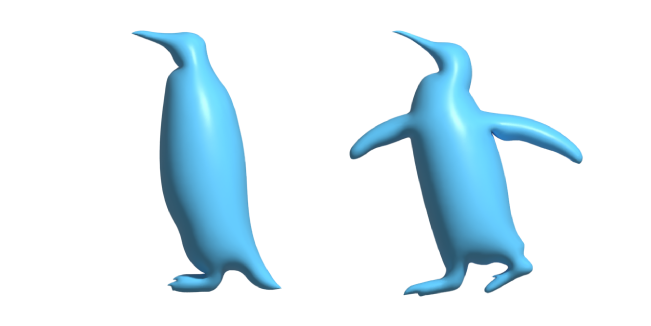 Simple 3D Blue Penguin