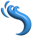 Simple 3D Blue Waves pointer