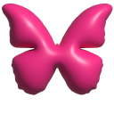 Simple 3D Butterfly Pink cursor