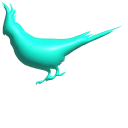 Simple 3D Cyan Parrot pointer