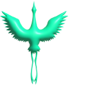 Simple 3D Cyan Stork cursor