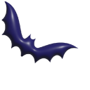 Simple 3D Dark Blue Bat pointer