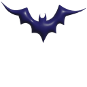 Simple 3D Dark Blue Bat cursor