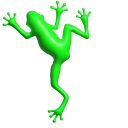 Simple 3D Green Frog pointer