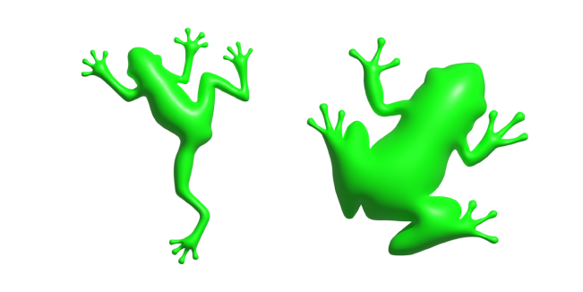 Simple 3D Green Frog