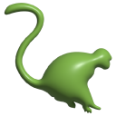 Simple 3D Green Monkey pointer