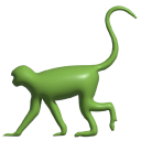 Simple 3D Green Monkey cursor