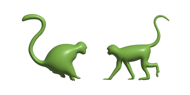 Simple 3D Green Monkey