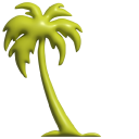 Simple 3D Green Palm Trees pointer