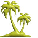 Simple 3D Green Palm Trees cursor