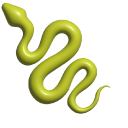Simple 3D Green Snake pointer